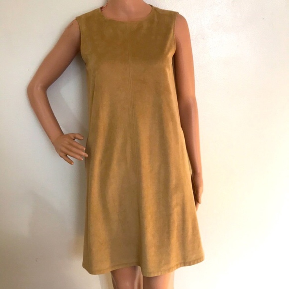 Uniqlo Tan Suede Sleeveless Dress